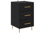 Syfax™ Armadio Da Notte Rovere Nero 40 X 40 X 66 Cm Legno Multistrato