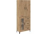 Syfax™ Credenza Con Cassetto Rovere Artigianale 69,5 X 34 X 180 Cm