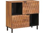 Syfax™ Credenza Con Porta Finitura Marrone Acacia 80 X 33 X 75 Cm