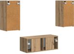 Syfax™ Set Mobile Tv 2 Pcs Rovere Artigianale Legno Multistrato