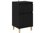 Syfax™ Armadio Da Notte Rovere Nero 40 X 35 X 70 Cm Legno Multistrato