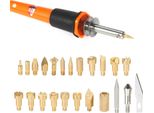 30W 24PCS Set Di Strumenti Per La Pirografia Su Legno Kit Per La Masterizzazione Del Legno Punte Per La Saldatura Hobby Craft Strumenti A Penna Per La Masterizzazione Del Legno / Intaglio / Goffratura Con Punte Di Saldatura Assortite 220-240V