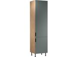 Küche Hochschrank 60 cm Küchenblock küchenmöbel, Sorento D60T AX Grün/Sonoma Eiche