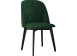 Sedia Da Pranzo Imbottita Afton 6 - Nero / Verde