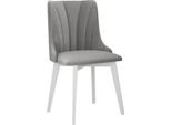 Sedia Da Pranzo Imbottita Afton 10 - Bianco / Grigio Chiaro