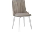 Sedia Da Pranzo Imbottita Afton 10 - Bianco / Beige