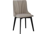 Sedia Da Pranzo Imbottita Afton 10 - Nero / Beige