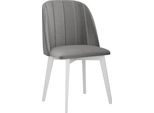 Sedia Da Pranzo Imbottita Afton 3 - Bianco / Grigio Chiaro