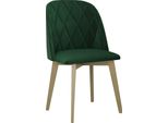 Sedia Da Pranzo Imbottita Afton 6 - Rovere Sonoma / Verde