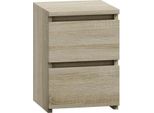 Comodino "Milwa Ii"" Per La Camera Da Letto Con 2 Cassetti In Rovere Sonoma, 30 X 30 X 40 Cm"