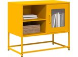 Maison Exclusive - Mobile Tv Giallo Senape 68X39X60,5 Cm Acciaio