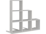 "Ovel"" Scaffale Spazioso Con Sei Scomparti Aperti In Bianco, 115 X 30 X 115 Cm"