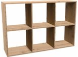 Scaffale "Melax"" Con Scomparti Quadrati Aperti, In Rovere Artisan, 110 X 30 X 75 Cm"