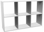 Scaffale "Melax"" Con Scomparti Quadrati Aperti, In Bianco, 110 X 30 X 75 Cm"