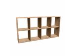Scaffale "Melax"" Con Scomparti Quadrati Aperti, In Rovere Artisan, 147 X 30 X 75 Cm"