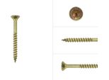 Viti Per Pannelli Truciolari Zincate Gialle 5 X 60 Mm Torx 20 - 200 Pezzi