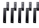 Supporti A Muro Per Guide Per Porte Scorrevoli Doppie Nere - Set Di 5 Pezzi