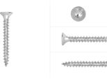 Viti Per Pannelli Truciolari Zincate 6 X 50 Mm Torx 30 Completamente Filettate - Confezione Da 100 Viti