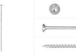 Viti Per Pannelli Truciolari Zincate 6 X 240 Mm Torx 30 Con Filettatura Parziale - Confezione Da 100 Viti