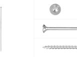 Viti Per Pannelli Truciolari Zincate 6 X 300 Mm Torx 30 A Filettatura Parziale - Confezione Da 100 Viti