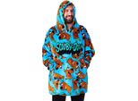 Scooby Doo - Felpa Con Cappuccio Da Uomo NS8679 (Taglia Unica) (Blu/Marrone)