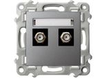 Presa Doppia Per Antenna Tipo F Szafir Grigio Ospel