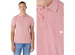 Wrangler Polo Da Uomo Refined Polo Shirt, M, Rosa, Polo Da Uomo,