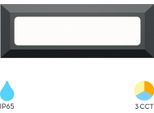 Lampada Da Parete Nera A Led Diretta All'esterno IP65 - 3W | 3In1 Temperatura Colore | Illuminazione Di Gradini E Scale