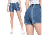 Lee Damen, Pantaloncini Cut Off Short, Vestibilità Slim, W28, Blau, Kurze, Hosen,