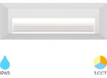 Lampada Da Parete Bianca A Led Indiretta Per Esterni IP65 - 3W 3In1 Temperatura Colore 3000-6500 Kelvin Illuminazione Di Gradini E Scale Resistente Alle Intemperie E Ad Alta Efficienza Energetica