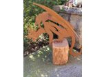 Gargoyle In Acciaio Inox Su Base In Legno
