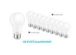10 X Lampadine Led Forma E27 9W Watt 3000K 806Lm Bianco Caldo Lampadina A70 Confezione Economica Braytron