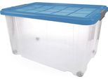 Contenitore Di Plastica Angolare 55L Pp Trasparente L600Xl400Xh300Mm Con Coperchio E Disco Maier