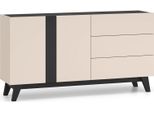 Cassettiera Freshion Nero Cashmere Larghezza Selezionabile,160Cm