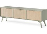 Mobile Tv Forest 158X38X52Cm Eucalipto Verde Skandi A Spina Di Pesce