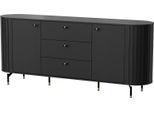 Credenza Zama Cassettiera 190X40X81Cm 2 Ante Colore Selezionabile, Nero