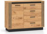 Cassettiera Urso Finitura Oro Artigianale Ghianda Nera Selezionabile,115Cm