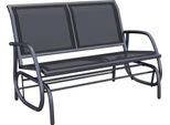 Fortuna Lai Sedia A Dondolo 2 Posti Panchina Da Giardino Altalena Da Giardino Panchina Panchina Da Parco Mobili Da Giardino In Metallo Nero 120 X 70 X 88 Cm