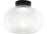 Brena - Lampada Da Soffitto Rotonda Con Led Integrato Fabas Luce - Applique Led 19W Dimmerabile - Trasparente Concava