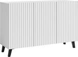 Cassettiera Phuket 120X39X76Cm 3 Ante Colore Selezionabile, Bianco Scanalato