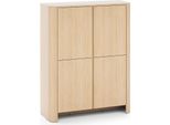 Cassettiera Alta Bari 103X39X132Cm 2 Ante Colore Selezionabile, Rovere Vicenza