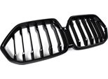 Griglia Radiatore Auto Linea Singola - Nero Lucido - Per Bmw X6 G06 M60I Lci 2024 - Accessori Auto