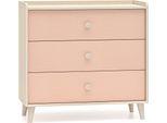 Cassettiera Mevel 90X40X85Cm Colore Selezionabile,Desert Sand / Millennial Pink