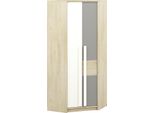 Armadio Ad Angolo Armadio A Ribalta 82X82Cm Fjord Faggio Bianco Grigio 2 Ante