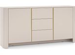 Credenza Bari Cassettiera 168X39X84Cm A 2 Ante Colore Selezionabile, Cashmere / Oro
