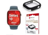 Displex 02135, Pellicola Protettiva, Smartwatch, Nero, Apple, Apple Watch 11/10 (46 Mm), Policarbonato (Pc), Vetro Temperato