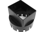 Adattatore Per Grondaia 3X4 Pollici In Pvc Per Grondaia Quadrata A Tubo Di Scarico Per Esterno Nero