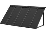 Vevor Tenda Da Sole Per Finestre 143X61X61 Cm, Tettoia Per Porte, Tenda Stabile Con Telaio Triangolare In Acciaio Per Porte, Pioggia E Neve All'aperto, Protezione Solare Per Ingressi, Finestre, Verande, Balconi