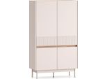 Credenza Dunea Kommode 92X40X156Cm Cashmere Eiche Cremona Torro 4-TüRig