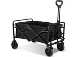 Jayseuw Carretto Pieghevole Offroad Nero, Carretto Pieghevole Caricabile Fino A 80 Kg, Carretto Pieghevole Per Spiaggia, Giardino, Shopping